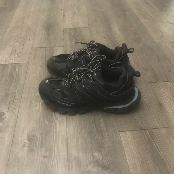 Balenciaga Black Sneakers Rugged Design